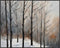 Posterizer 1 pcs-snowy jungle in winter in oil painting style-7-Landscape & Nature Art-Living Room Bedroom Decor- unframed wall art...