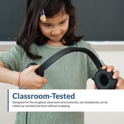 Cyber Acoustics Stereo USB Headset (AC-5008A), in-line Controls for Volume & Mic Mute, Adjustable Mic Boom for PC & Mac, Perfect for Classroom or ...