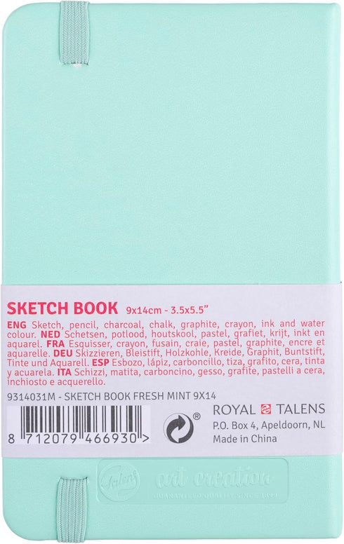 Tarens T9314-031M 452116 Art Creations Sketchbook, Drawing Notebook, 3.5 x 5.5 inches (9 x 14 cm), Fresh Mint...