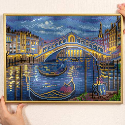 DIAMOND DOTZ ® - Evening stroll to The Rialto Bridge, Full Drill, Round Dotz, Diamond Painting Kits, Diamond Art Kits for Adults, Gem Art, Diamond...