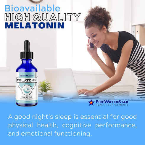 FWS Liquid Melatonin Drops for Adults and Kids - 99% Pure Bioactive Melatonin - Organic, Non-GMO, Vegan - Minimal Ingredients - Easy Adjustable Do...