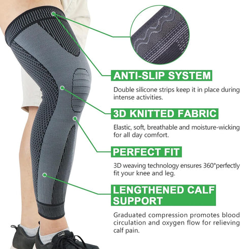 beister Full Leg Sleeve, Knee Braces for Knee Pain Women & Men, Knee Compression Sleeves, Knee Support for Meniscus Tear, ACL, Arthritis, Joint Pa...