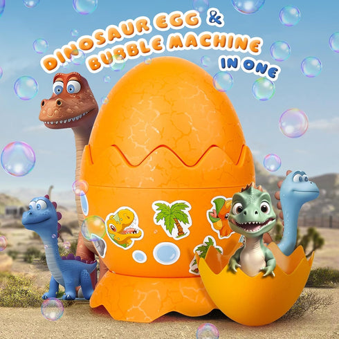 Bubble Machine, Automatic Dinosaur Egg Bubble Maker for Kids Toddlers Outdoor Indoor Play,Bubble Blower with Solution, Toy Gift for Little Boys Gi...