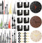 8 PCS High Torque Quartz Clock Movement Mechanism Replacement Clock Kit with 12 Different Pairs of Clock Hands for DIY Repair Clock Parts Shaft Le...