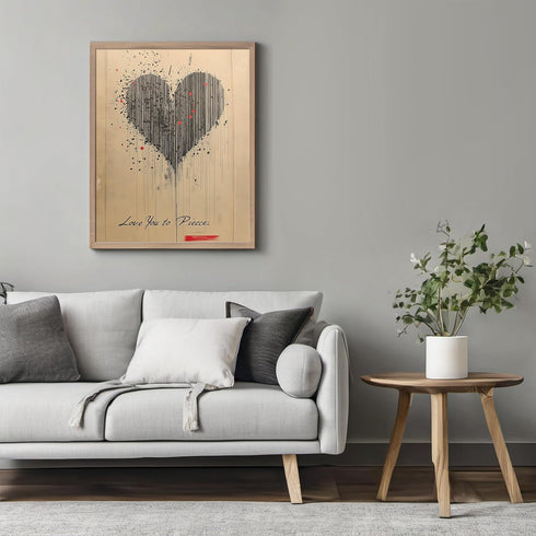 Posterizer 1 pcs-Love You to Pieces-cute retro Valentine's day inspired art -2-Romantic Holiday Poster -Gift for Couples boyfriend girlfriend Husb...