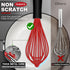 Walfos Whisk,Whisks for Cooking Non Scratch.Silicone Whisk Set of 4 Kitchen Wisk-11in Flat wisk and 7+9+11in Balloon Whisk.Nice for Mixing,Whiskin...