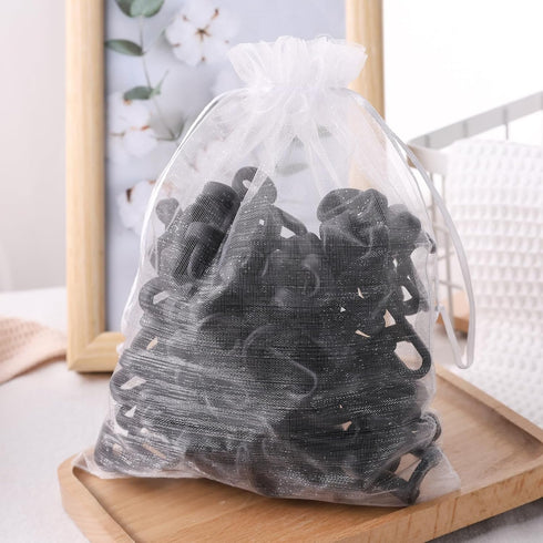 60PCS Hanger Connector Hooks, Black Clothes Hanger Connector Heavy Duty Space Saving Hooks for Velvet Hangers Wooden Hangers Closet Organizer...