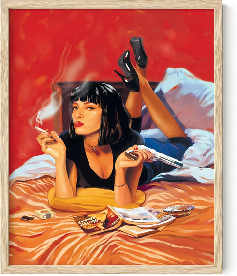HAUS AND HUES Movie Scene Poster for Room Aesthetic 90s - Retro Movie Wall Art, Merchandise Art, College Wall Decor, Noir Film College Posters UNF...