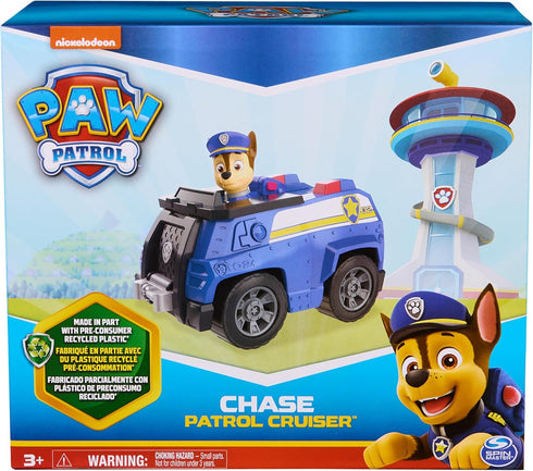 Paw Patrol, Chase’s Patrol Cruiser, Toy Car with Collectible Action Figure, Sustainably Minded Kids Toys for Boys & Girls Ages 3 and Up...