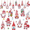 40 Pieces Xmas Gnome Wood Ornaments Xmas Tree Gnome Hanging Sign Gnome Decor Handmade Elf Scandinavian Gnome Ornaments Swedish Nisse Tomte Decor f...