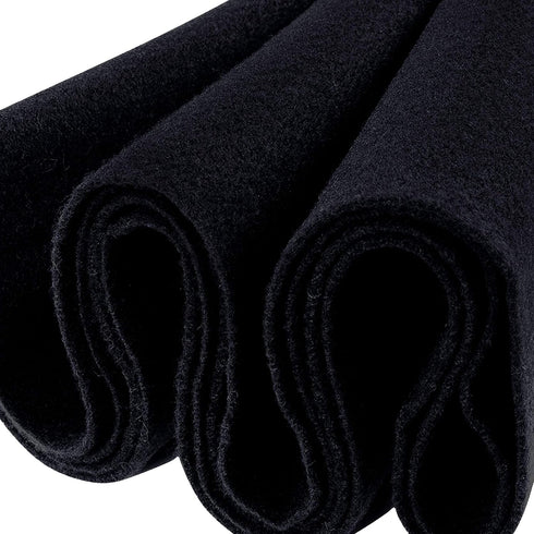Felt Fabric | 36"X 36" inches Wide & 1.6mm Thick Black Fabric| Non-Stiff, Soft Fabric Material | Felt Fabric by The Square | Soft Felt Roll for Cr...