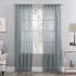 No. 918 Genevieve 2-pack 2-pack Linen Weave Sheer Semi-Sheer Grommet Curtain Panel Pair, 50" x 63", Harbor...