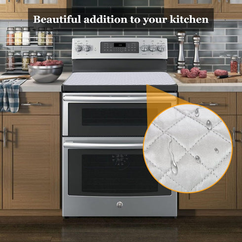 Cowbright Quilted Stove Top Cover Stove Protector For Glass And Ceramic Stoves,Glass Cooktop Cover,Glass Cooktop Protector Ceramic Stove Burner Covers for Flat Stove Top