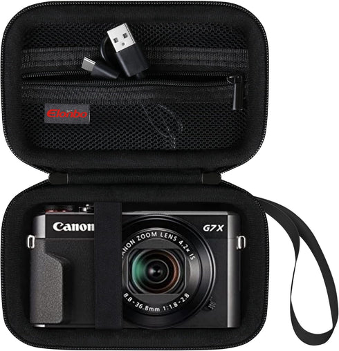 Camera Carrying Case for Canon PowerShot G7 X / G7 X Mark II / G7 X Mark III / G9 X mark III Digital 4K Vlogging Camera, Video Streaming Camera Tr...