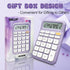 Mechanical Switch Calculator,12 Digits,Large LCD Display,Purple Desktop Calculator Big Buttons,Cute Calculator,Aesthetic calculator for office,sch...