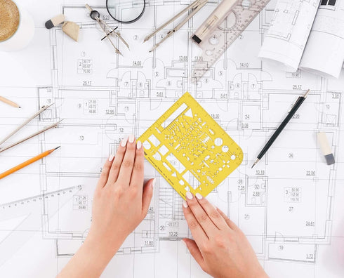 Traceease Electrical Drafting Electrical & Logic Template Drawing Stencil,Designing Template Measuring Ruler...