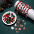 2400PCS+ Christmas Beads for Jewelry Making, Enamel Christmas Charms Bulk, Red Green Christmas Clay Rhinestone Crystal Acrylic Loose Beads Letter ...