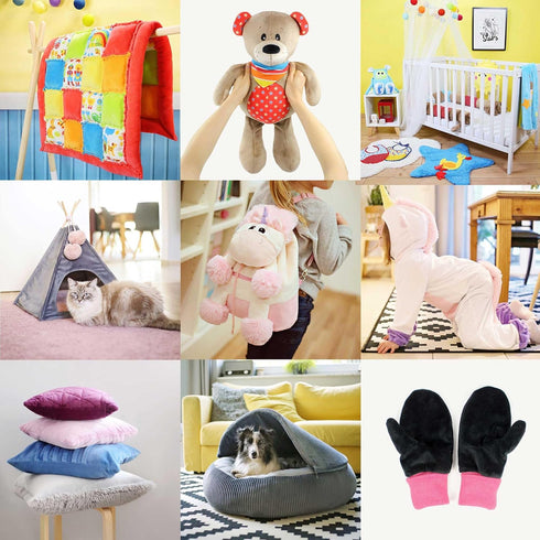 Short Pile Plush Fabric for Sewing/Minky for plushies & Many More ? 39.5x29.5 inch ? Pile Length 1/16 inch (1.5 mm) ? Brown...
