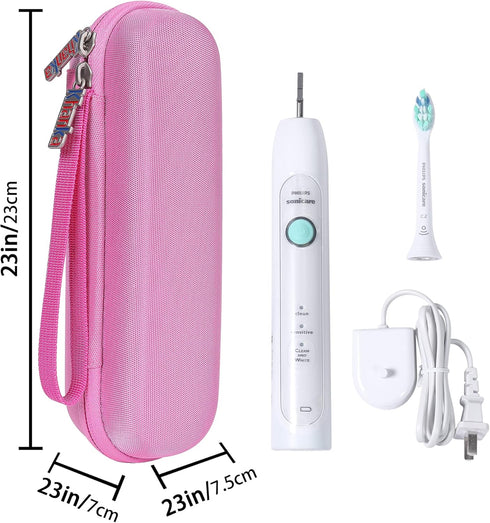 khanka Hard Electric Toothbrush Travel Case with 2 Pack Toothpaste Cap, Compatible with Philips Sonicare ProtectiveClean 4100 5100 5300 6100 6500,...