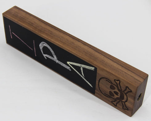 Sports Bar Beer Keg Tap Handle, Zombie Keg Handles for Bar Brewery, Walnut Wood with Chalkboard, 8" L X 2" W...