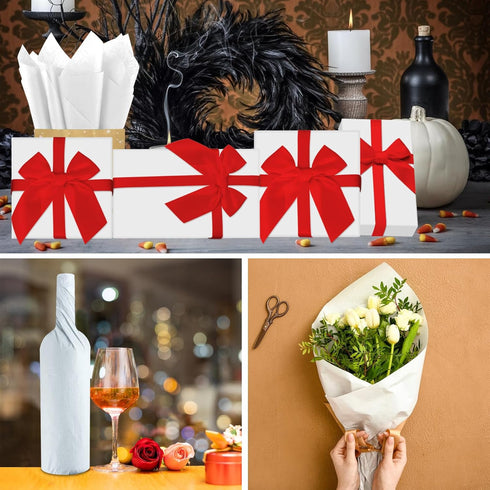 AORZIT 140 Sheets White Tissue Paper Bulk for Gift Bag 20" x 14" White Wrapping Tissue Paper Bulk for Gift Packaging Storage Moving Supplies Weddi...