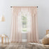 No. 918 Erica Crushed Sheer Voile Rod Pocket Curtain Panel, 51" x 84", Whisper Pink...