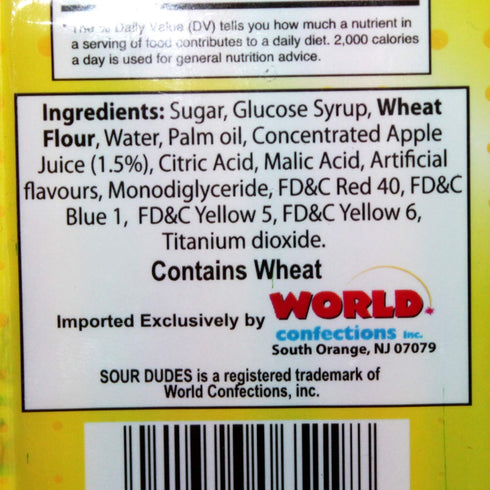 Sour Dudes (1) Bag Sour Belts - Rainbow Berry Flavor - Made With Real Fruit Juice Sour & Sweet Candy - 4.5 oz...