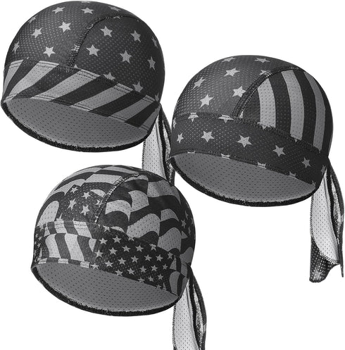 Chuangdi 3 Pcs Do Rags Dew Rag Skull Caps for Men Bandana Beanie Hats Pirate Hats Cycling Cap Head Wraps for Women...