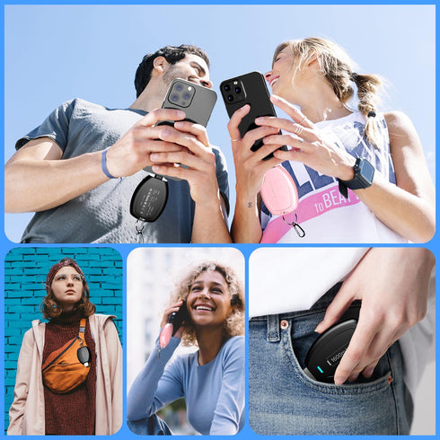 2-Pack Keychain Portable Charger for iPhone, 1600mAh Mini Power Emergency Pod Ultra-Compact External Power Bank Battery Pack, Key Ring Cell Phone ...