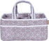 Circles Gray Storage Caddy - Circles Body, Handles and Lining, Solid Trim, Gray and White, Two Handles, 12 in x 6 in x 8 in...