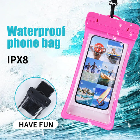 Waterproof Phone Pouch Case with Lanyard,IPX8 Floating Phone Dry Bag,Cell Phone Waterproof Pouch for iPhone 15 Pro Max 14 13 12 Galaxy S24 Ultra S...