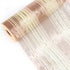 Ribbli 2 Rolls Rose Gold Metallic Mesh Ribbon 10 inch x 30 feet(10Yard), Ivory with Rose Gold Foil and Ivory Thread,Christmas Ribbon for Wreath Sw...