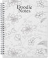 House of Doolittle Notebook, Doodle Flower Black & White, 7 x 9 (HOD78190)...