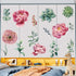 Amaonm Removable 3D Beautiful Pink Red Peony Flowers with Green Plants Leaf Wall Decal Wall Stickers DIY Peel and Stick Art Decor for Kids Girls B...