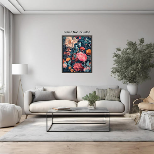 Posterizer 1 pcs-girly blush and beige flowers in the wild-Floral & Botanical Art-Abstract & Modern Art-Decor for Home & Office- UNFRAMED Wall Art...