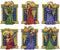 Design Works Crafts Medieval Angels Counted Cross Stitch Ornament Kit, Red, Blue, Green, Gold and More (Mixed)...