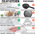 Zulay Kitchen Stainless Steel Cooking Utensil - Stainless Steel Kitchen Utensil - Durable Kitchen Gadgets - Metal Kitchen Accessories - Easy to Cl...