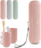 Travel Case for Toothbrush, Toothpaste and Makeup Brushes, Toothbrush holders travel. Portable Holder for Home, School, Camping and Bathroom(Pink)...