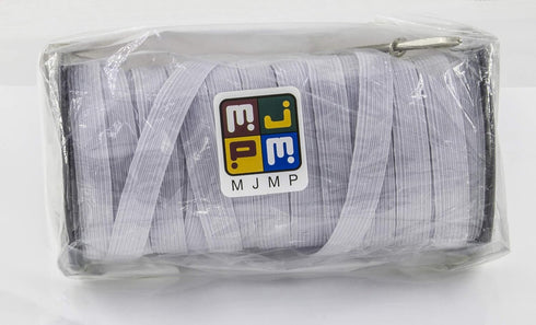 MJMP 1/2" 40-Yards Baraded Elastic Cord/Elastic Band/Elastic Rope/Heavy Stretch Knit Elastic Spool/Bedspread Band (White, 40 Yard)...