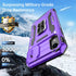 MERRO for iPhone XR Case with Screen Protector,Sliding Camera Cover,Military-Grade Cover with Magnetic Stand Phone Case 6.1" Purple......