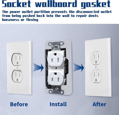 20 Pcs Wall Plate Spacer- Metal Flush Fit Device Leveling Plates- Receptacle Spacers Shims Leveler for Fixing Walls Electrical Outlet Electrical B...