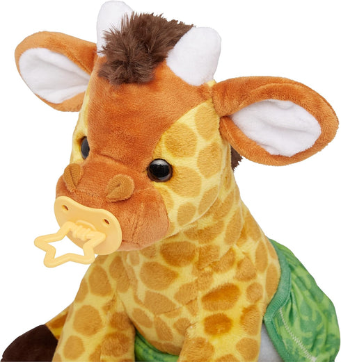 Melissa & Doug 11-Inch Baby Giraffe Plush Stuffed Animal with Pacifier, Diaper, Baby Bottle...