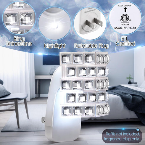Wall Fragrance Plug in with Night Light, Compatible with Bath & Body Works WallFlower Fragrance, Wall Plug Essential Oil Diffuser with Nightlight ...