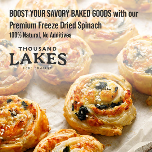 Thousand Lakes Freeze Dried Vegetables - Spinach 1.4 ounces | 100% Veggies | Nothing Added | Excellent Source of Iron...