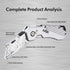 KATA 3-Pack Heavy Duty Box Cutter Folding Utility Knife With Zinc Alloy Body, Quick Change Blades, Lock-Back Design, Extra 12pc Blades For Cartons...