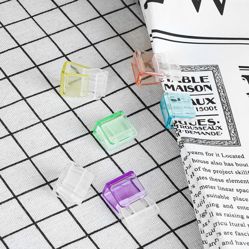SHIDOW Carl Slide Clip, Paper Clip, Bag Clip, Colorful Plastics Medium Binder Clips for Office (30Pcs)...