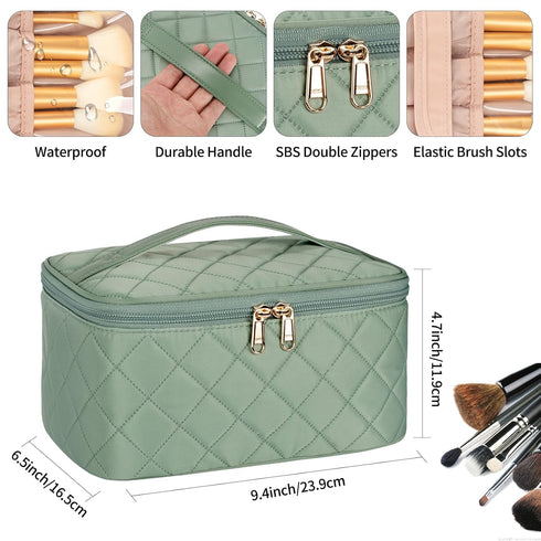 OCHEAL Makeup Bag, Portable Cosmetic Bag, Large Capacity Travel Makeup Case Organizer, Pink Makeup Bags For Women Toiletry Bag for Girls Traveling...