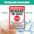 Tatuo 4 Pcs Warning Beware of Dog Sign Do Not Enter Metal Signs No Trespassing Dog Sign Stop Keep Gate Closed Sign for Fence Door Gate Outdoor Hom...