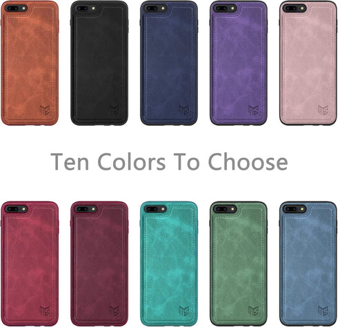 SUANPOT?RFID Blocking for iPhone 7 Plus/8 Plus Wallet case with Credit Card Holder,Flip Book PU Leather Phone case Cover Cellphone Women Men for A...