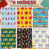 JarThenaAMCS 12 Sheets Back to School Wrapping Paper - Not Roll - Bus Apple Pencil Gift Wrap Paper Folded Flat 6 Designs DIY Craft Art Paper for F...